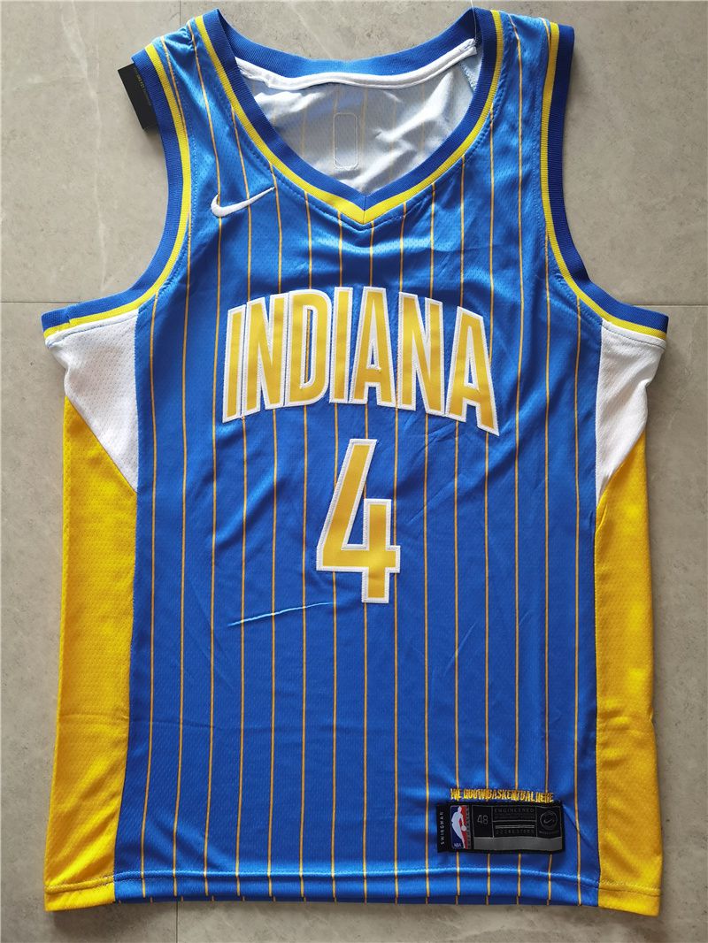 Men Indiana Pacers #4 Oladipo Blue 2021 Game Nike NBA Jerseys->golden state warriors->NBA Jersey